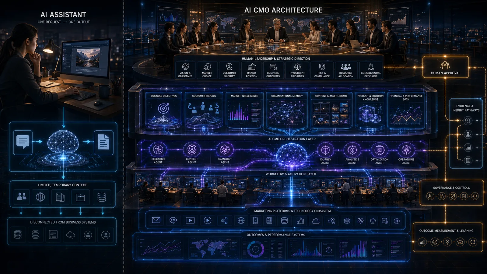 When the Organisation Needs an AI CMO Layer — illustration