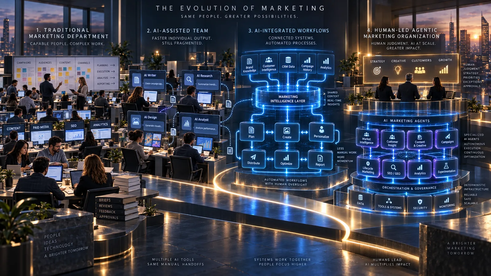 The First Stage of Transformation: AI-Assisted Teams — illustration
